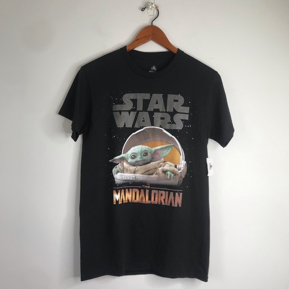 Disney Tops - NWT Disney Parks Star Wars The Mandalorian Baby Yoda Graphic T-shirt Size Small